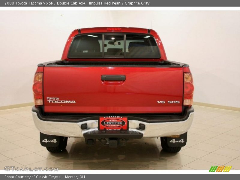 Impulse Red Pearl / Graphite Gray 2008 Toyota Tacoma V6 SR5 Double Cab 4x4