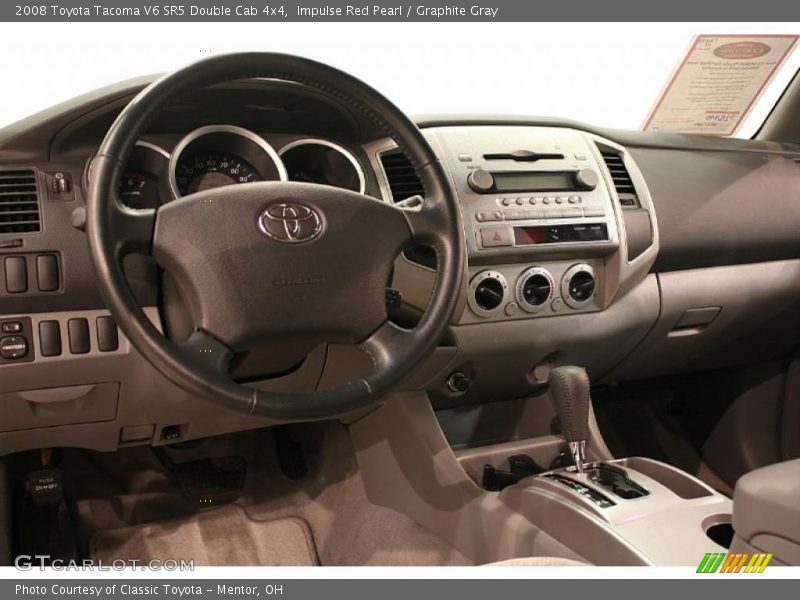 Impulse Red Pearl / Graphite Gray 2008 Toyota Tacoma V6 SR5 Double Cab 4x4