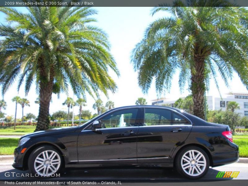 Black / Black 2009 Mercedes-Benz C 300 Sport