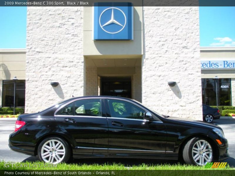 Black / Black 2009 Mercedes-Benz C 300 Sport