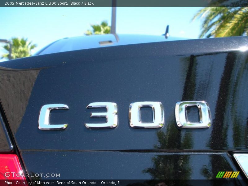 Black / Black 2009 Mercedes-Benz C 300 Sport