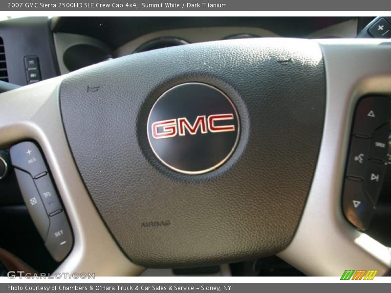 Summit White / Dark Titanium 2007 GMC Sierra 2500HD SLE Crew Cab 4x4