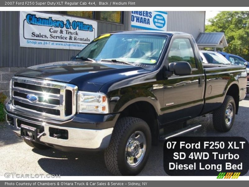 Black / Medium Flint 2007 Ford F250 Super Duty XLT Regular Cab 4x4