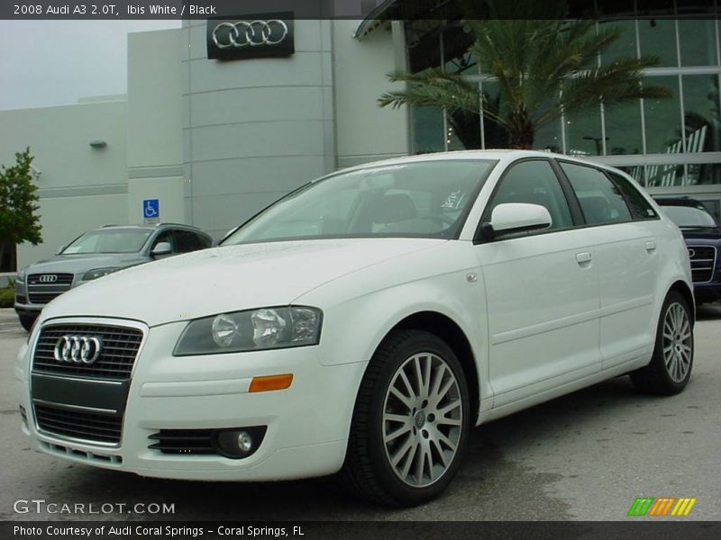 Ibis White / Black 2008 Audi A3 2.0T