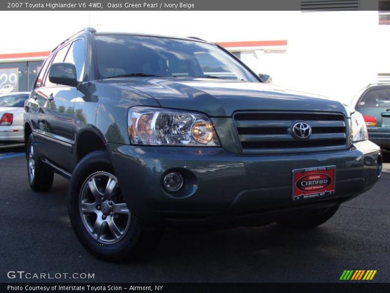 Oasis Green Pearl / Ivory Beige 2007 Toyota Highlander V6 4WD