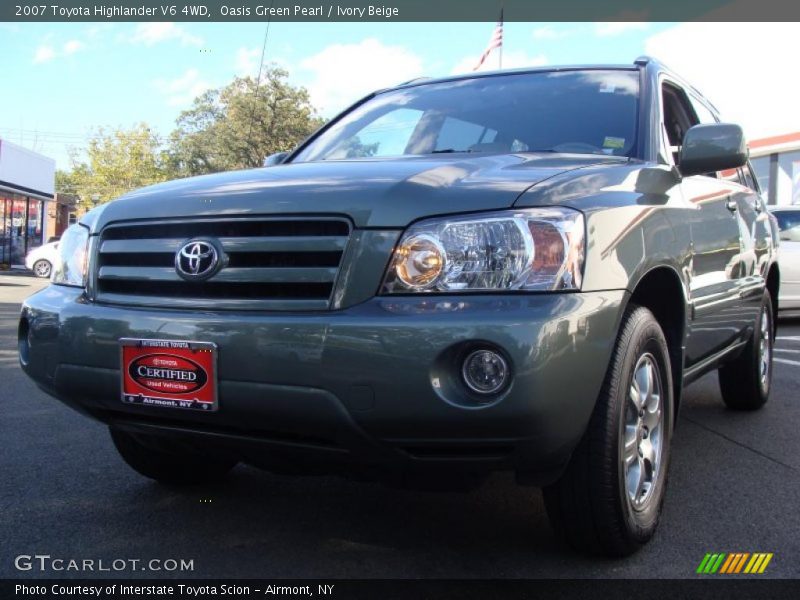 Oasis Green Pearl / Ivory Beige 2007 Toyota Highlander V6 4WD