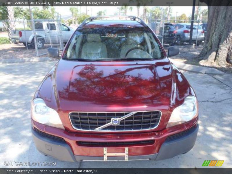 Ruby Red Metallic / Taupe/Light Taupe 2005 Volvo XC90 T6 AWD