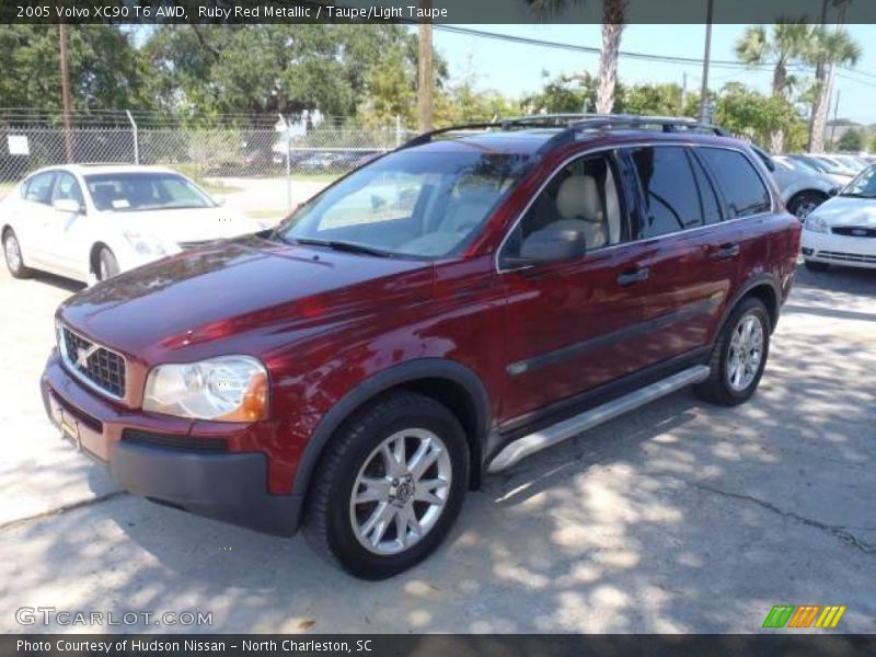 Ruby Red Metallic / Taupe/Light Taupe 2005 Volvo XC90 T6 AWD