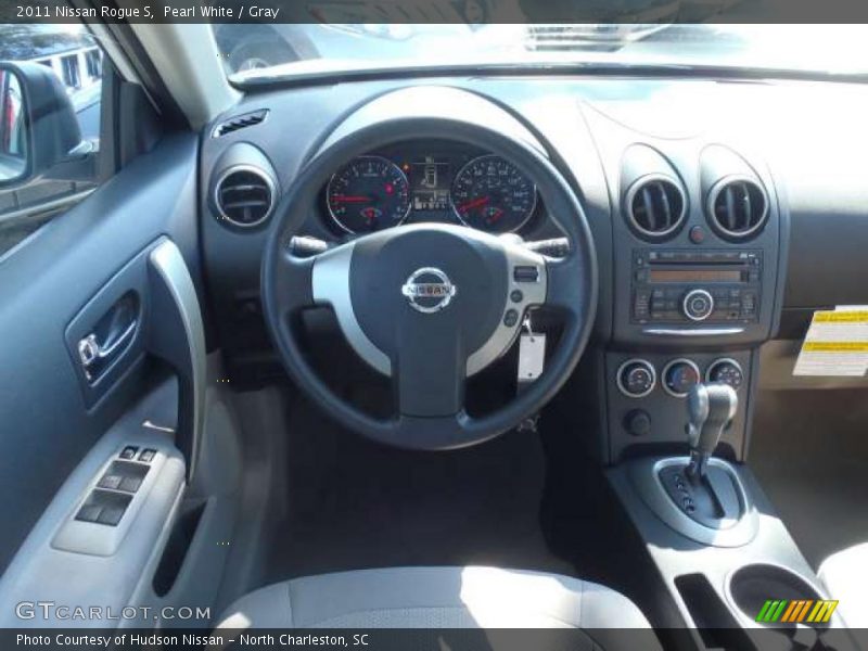 Pearl White / Gray 2011 Nissan Rogue S