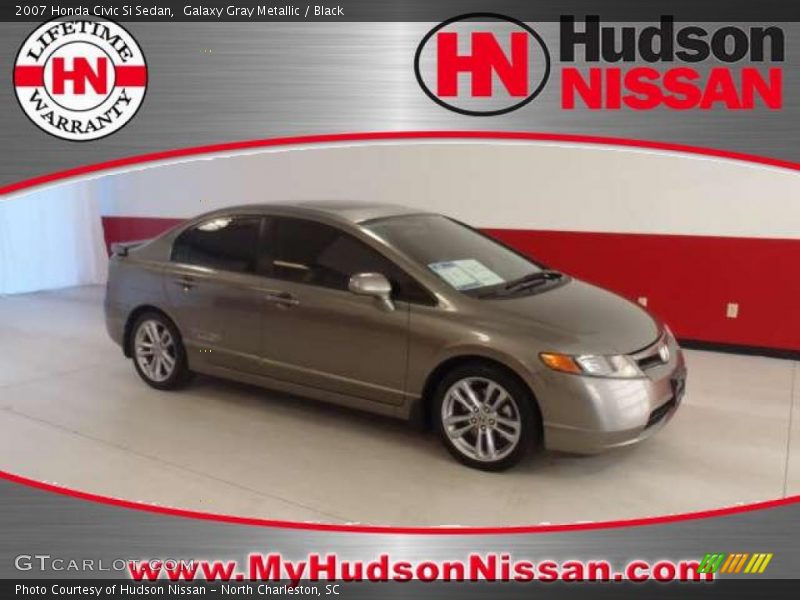Galaxy Gray Metallic / Black 2007 Honda Civic Si Sedan