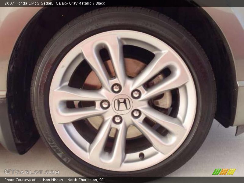Galaxy Gray Metallic / Black 2007 Honda Civic Si Sedan