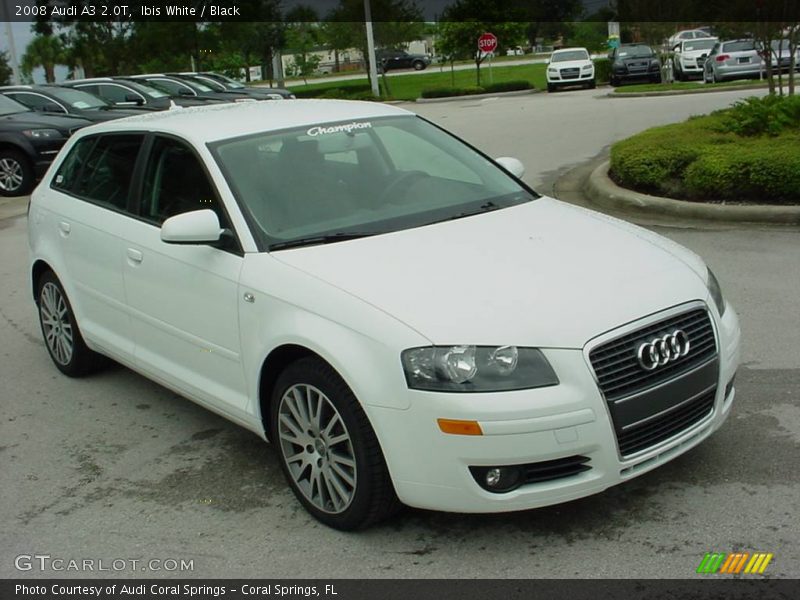 Ibis White / Black 2008 Audi A3 2.0T