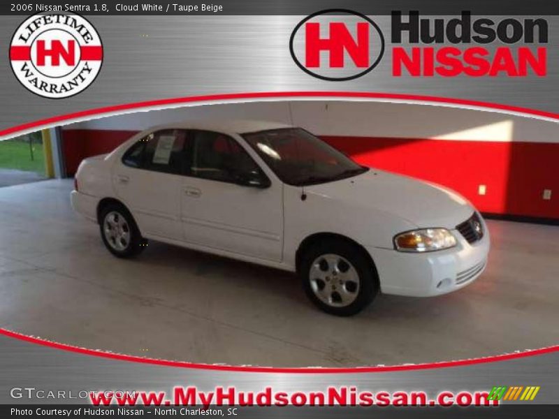 Cloud White / Taupe Beige 2006 Nissan Sentra 1.8