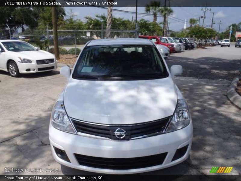 Fresh Powder White / Charcoal 2011 Nissan Versa 1.8 S Sedan