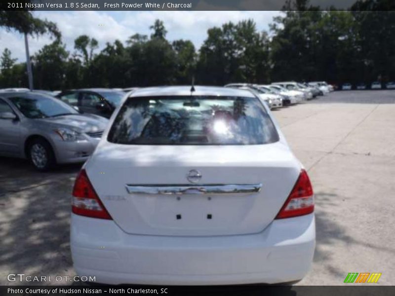 Fresh Powder White / Charcoal 2011 Nissan Versa 1.8 S Sedan