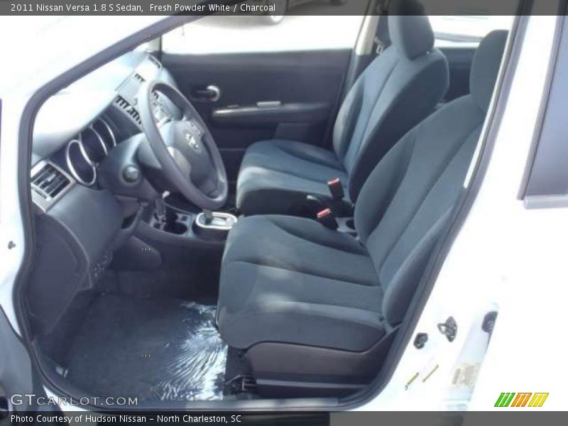 Fresh Powder White / Charcoal 2011 Nissan Versa 1.8 S Sedan
