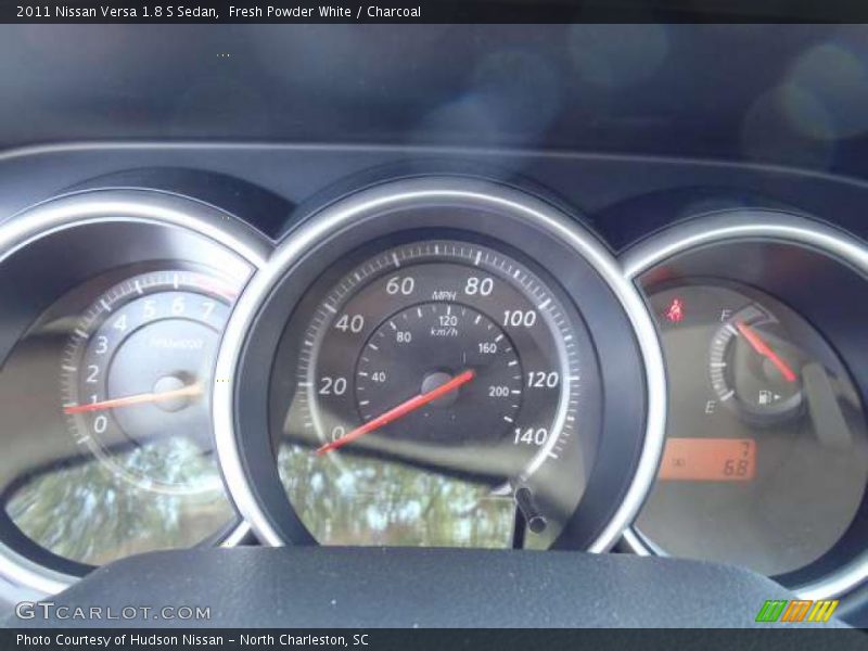 Fresh Powder White / Charcoal 2011 Nissan Versa 1.8 S Sedan