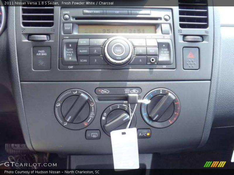 Fresh Powder White / Charcoal 2011 Nissan Versa 1.8 S Sedan