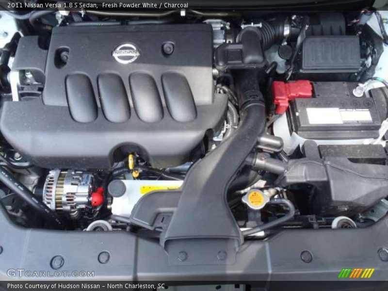 Fresh Powder White / Charcoal 2011 Nissan Versa 1.8 S Sedan
