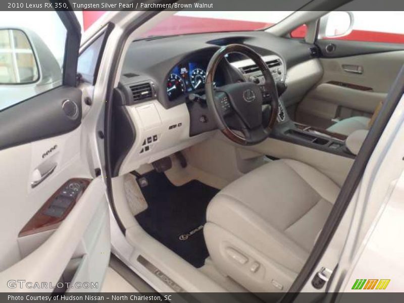 Tungsten Silver Pearl / Parchment/Brown Walnut 2010 Lexus RX 350