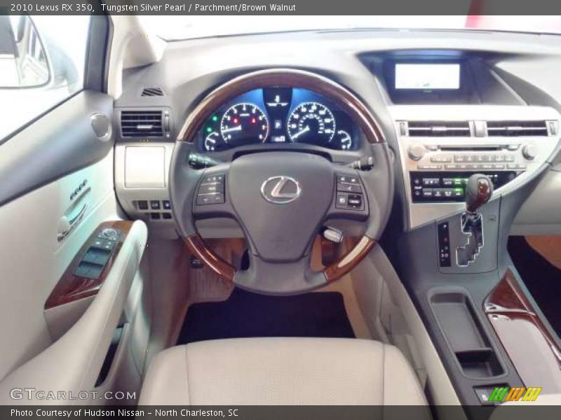 Tungsten Silver Pearl / Parchment/Brown Walnut 2010 Lexus RX 350