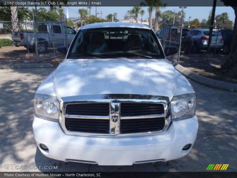 Bright White / Khaki 2007 Dodge Dakota SLT Club Cab