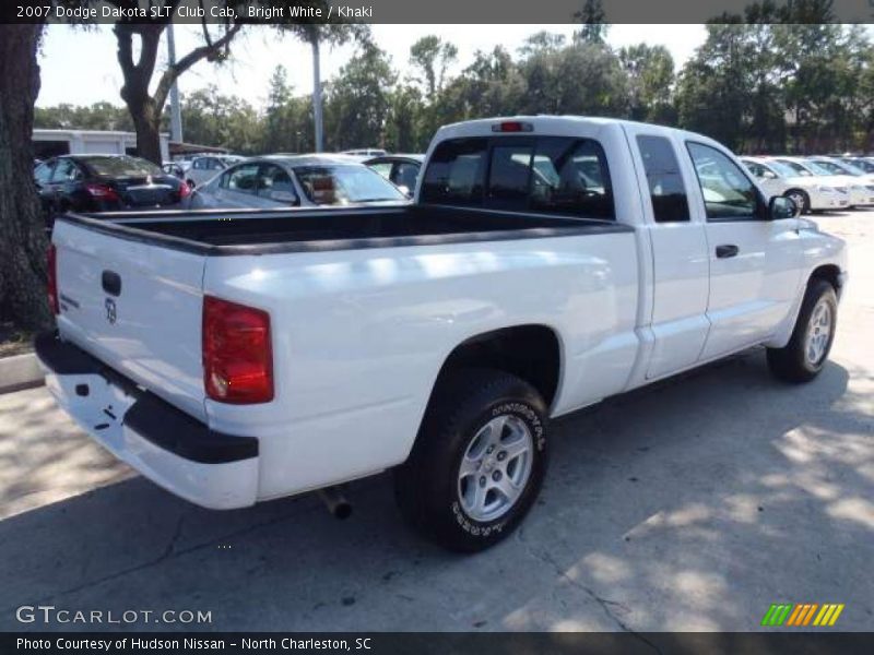 Bright White / Khaki 2007 Dodge Dakota SLT Club Cab