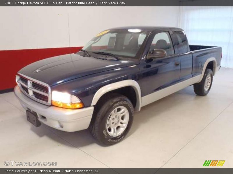 Patriot Blue Pearl / Dark Slate Gray 2003 Dodge Dakota SLT Club Cab