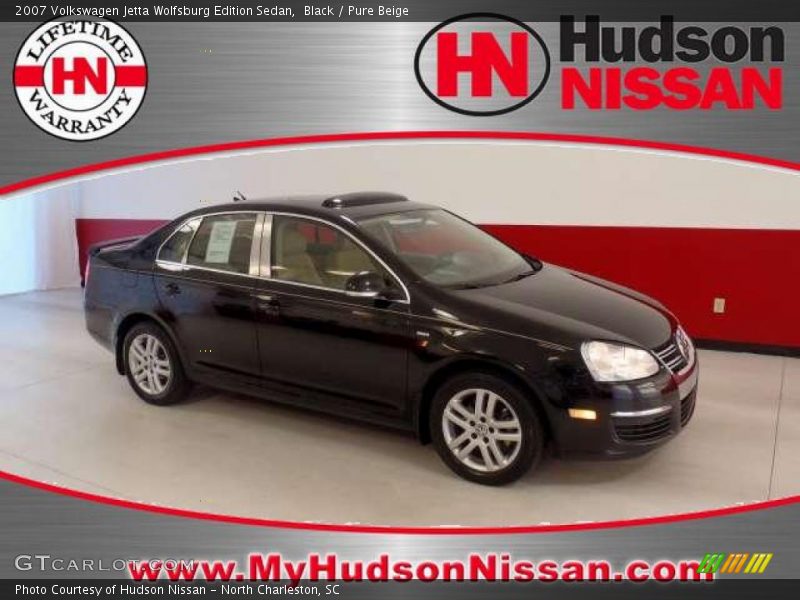 Black / Pure Beige 2007 Volkswagen Jetta Wolfsburg Edition Sedan