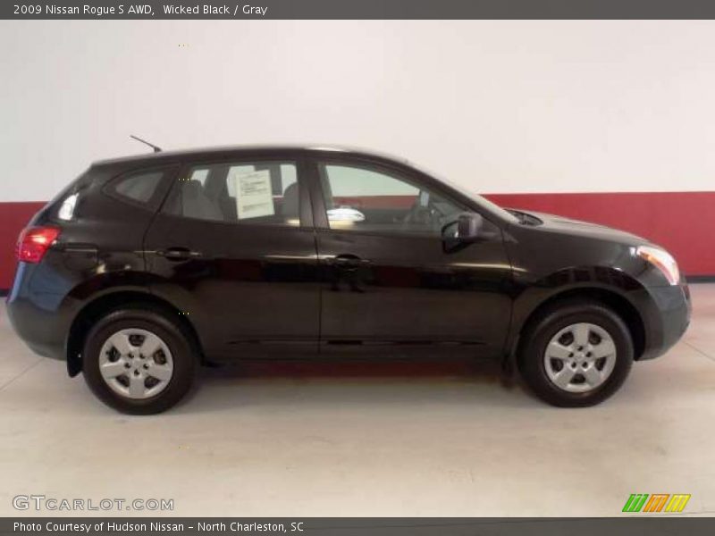 Wicked Black / Gray 2009 Nissan Rogue S AWD