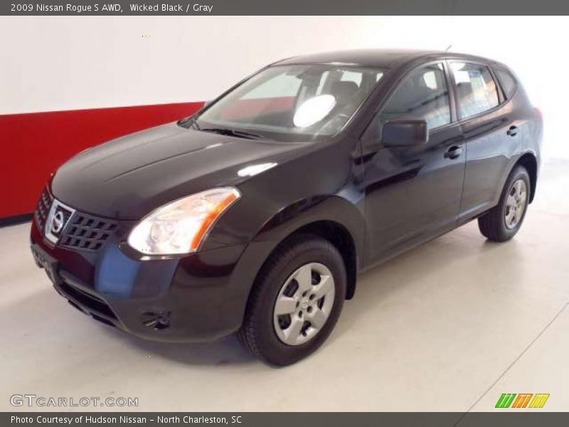 Wicked Black / Gray 2009 Nissan Rogue S AWD