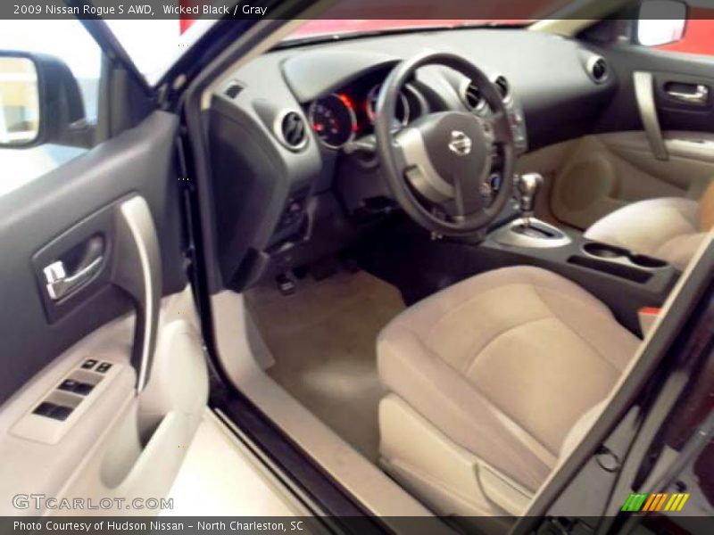 Wicked Black / Gray 2009 Nissan Rogue S AWD