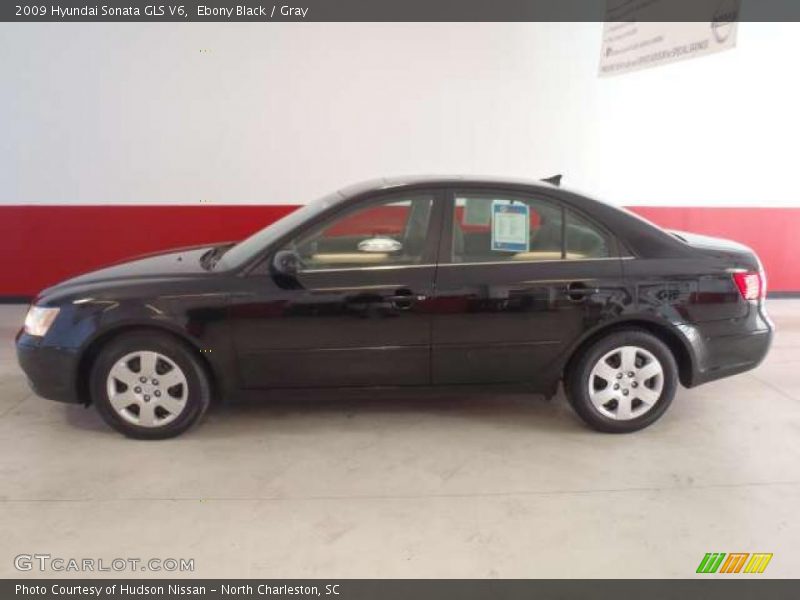 Ebony Black / Gray 2009 Hyundai Sonata GLS V6