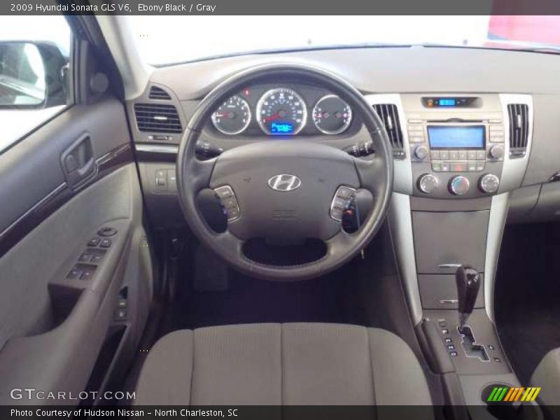 Ebony Black / Gray 2009 Hyundai Sonata GLS V6