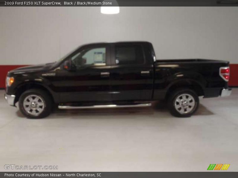 Black / Black/Medium Stone 2009 Ford F150 XLT SuperCrew