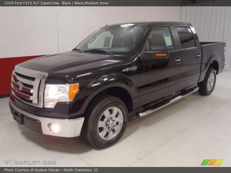 Black / Black/Medium Stone 2009 Ford F150 XLT SuperCrew