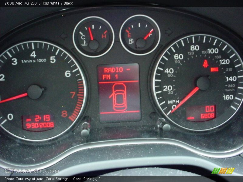 Ibis White / Black 2008 Audi A3 2.0T
