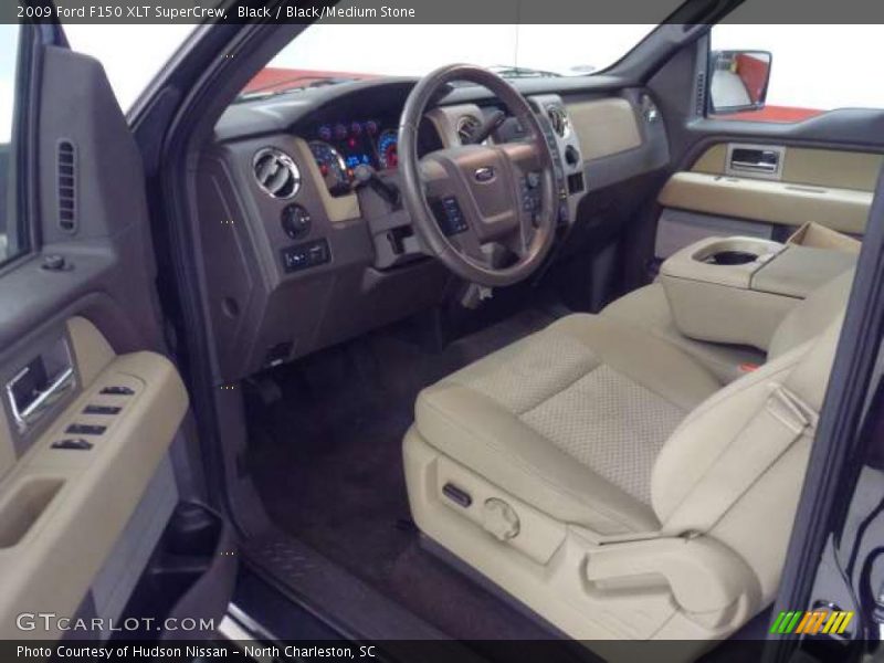Black / Black/Medium Stone 2009 Ford F150 XLT SuperCrew