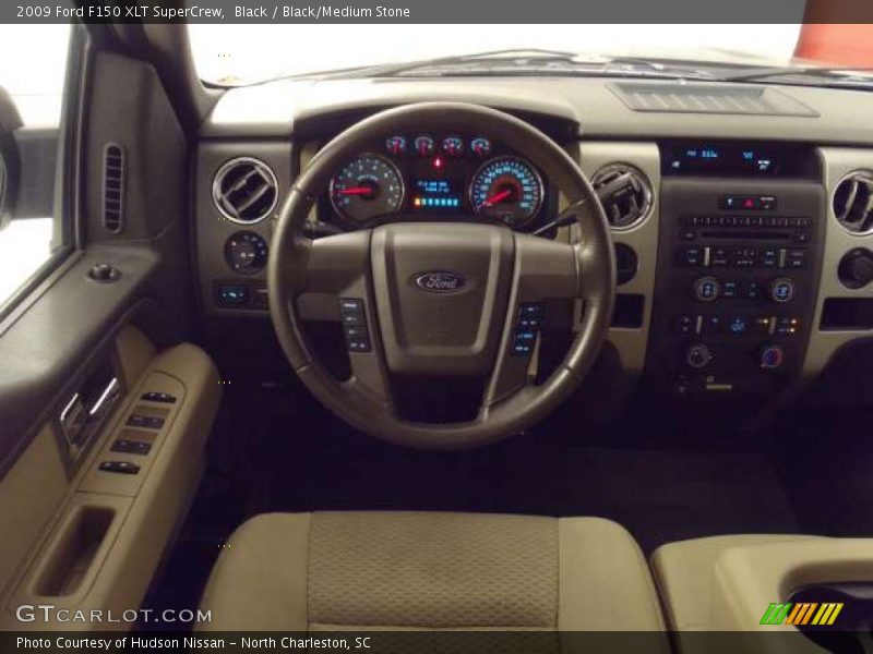 Black / Black/Medium Stone 2009 Ford F150 XLT SuperCrew