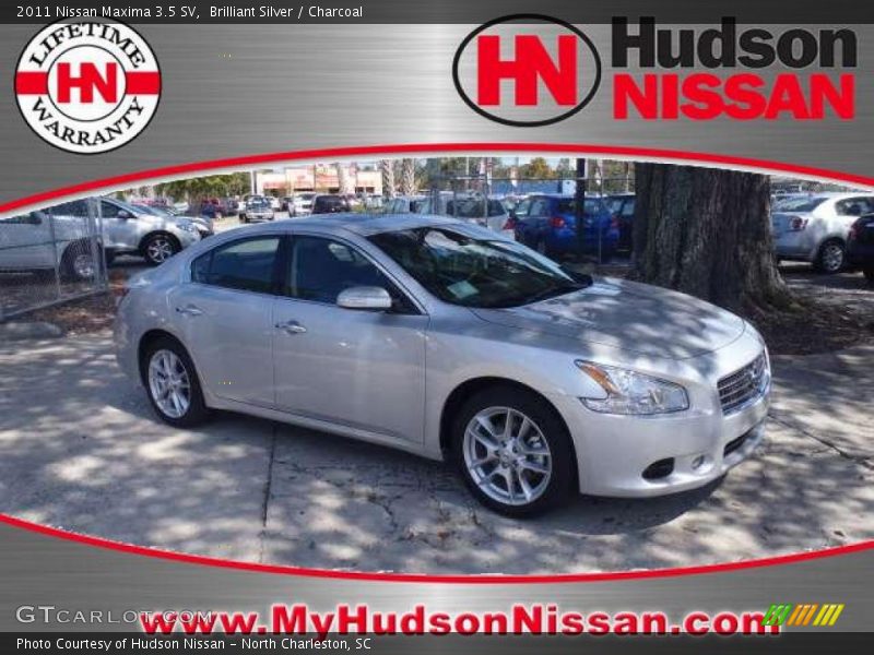 Brilliant Silver / Charcoal 2011 Nissan Maxima 3.5 SV