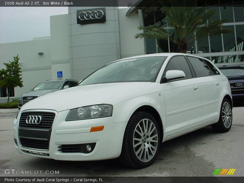 Ibis White / Black 2008 Audi A3 2.0T