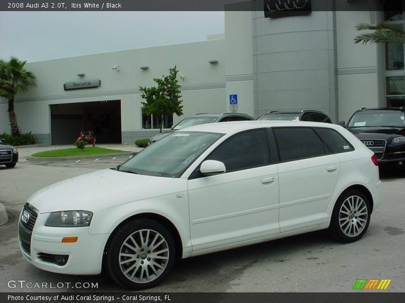 Ibis White / Black 2008 Audi A3 2.0T