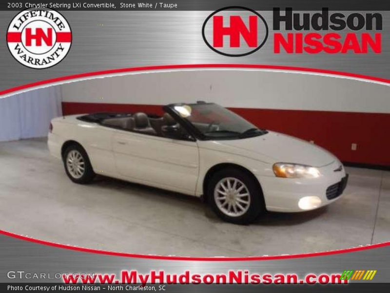 Stone White / Taupe 2003 Chrysler Sebring LXi Convertible
