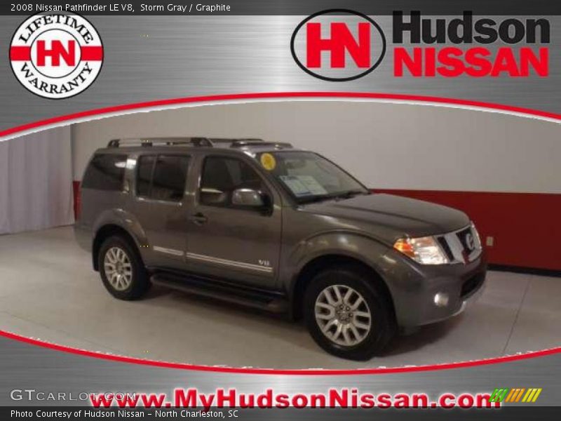 Storm Gray / Graphite 2008 Nissan Pathfinder LE V8