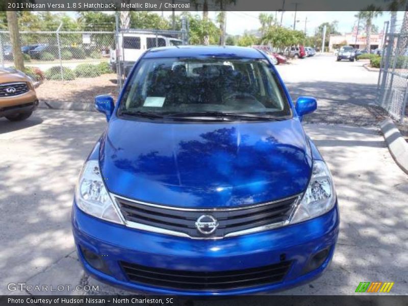 Metallic Blue / Charcoal 2011 Nissan Versa 1.8 S Hatchback