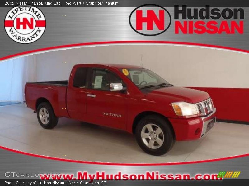Red Alert / Graphite/Titanium 2005 Nissan Titan SE King Cab