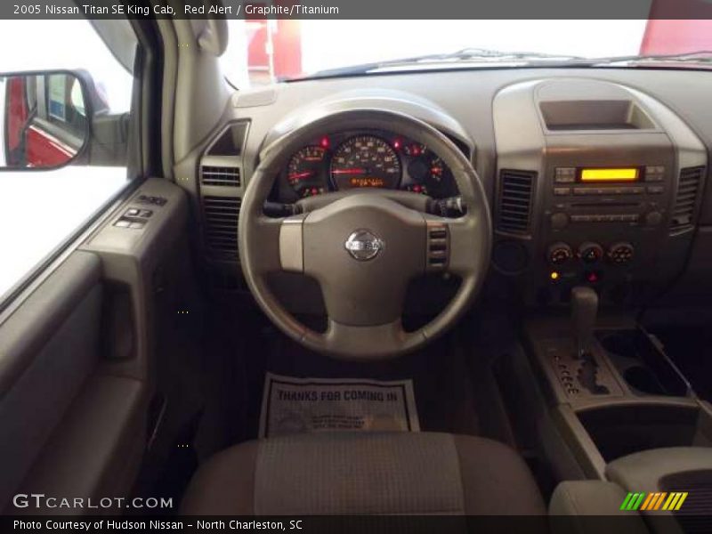 Red Alert / Graphite/Titanium 2005 Nissan Titan SE King Cab