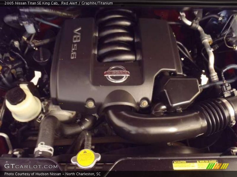 Red Alert / Graphite/Titanium 2005 Nissan Titan SE King Cab