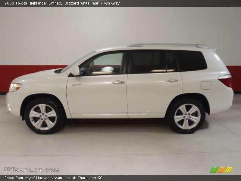 Blizzard White Pearl / Ash Gray 2008 Toyota Highlander Limited