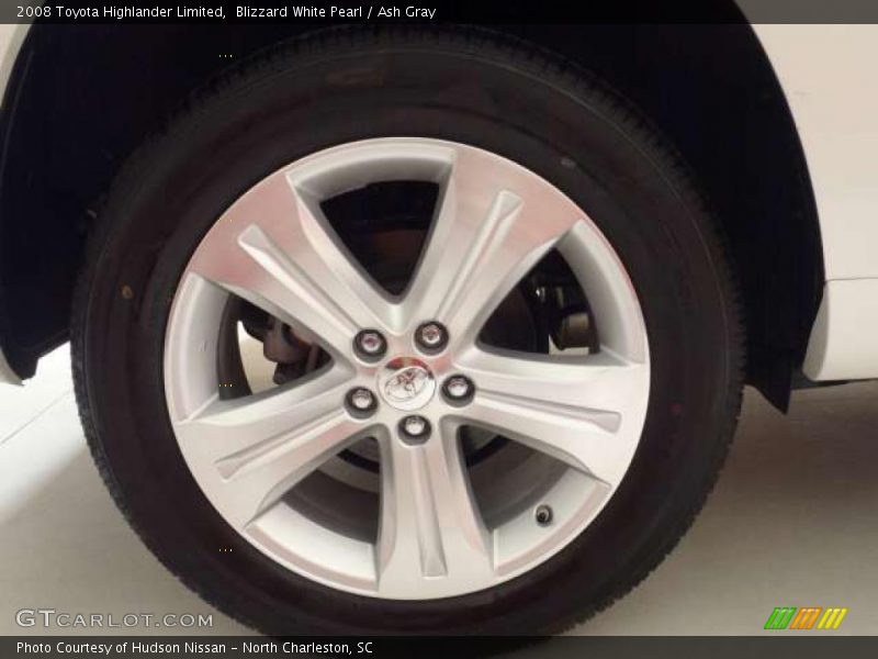 Blizzard White Pearl / Ash Gray 2008 Toyota Highlander Limited